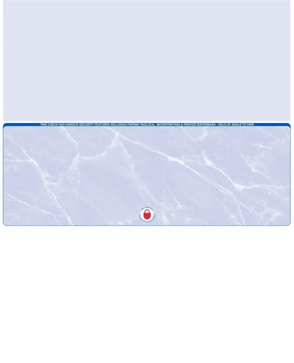 Blank Laser Check Stock - 1up check in the MIDDLE